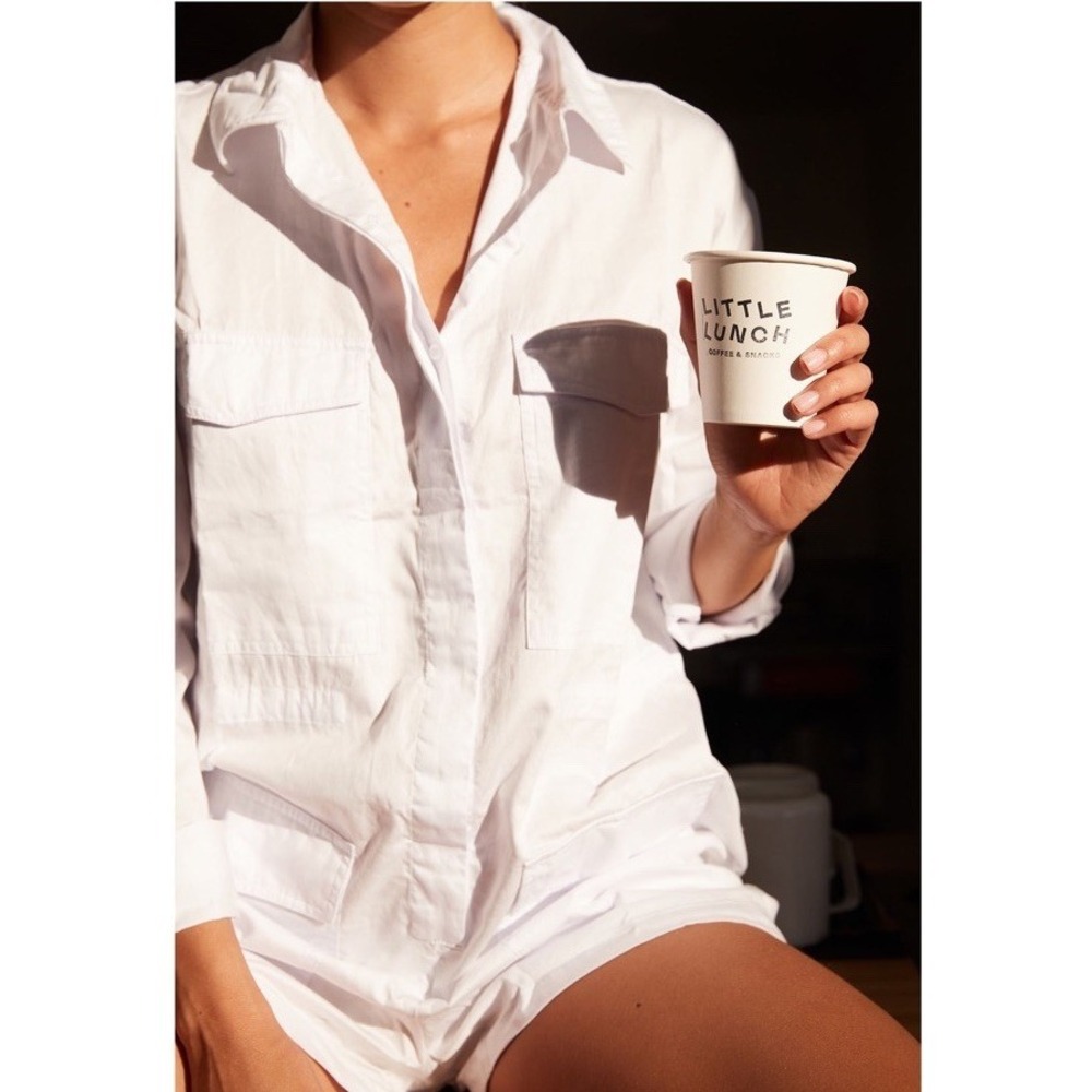 NWOT Mikoh Weston Romper White 100% Cotton Size 2 US Medium - Picture 2 of 12